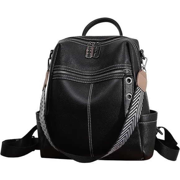 Voncoss Handbags - Women Fashion Backpack Handbag Purse PU Leather Convertible Rucksack Shoulder